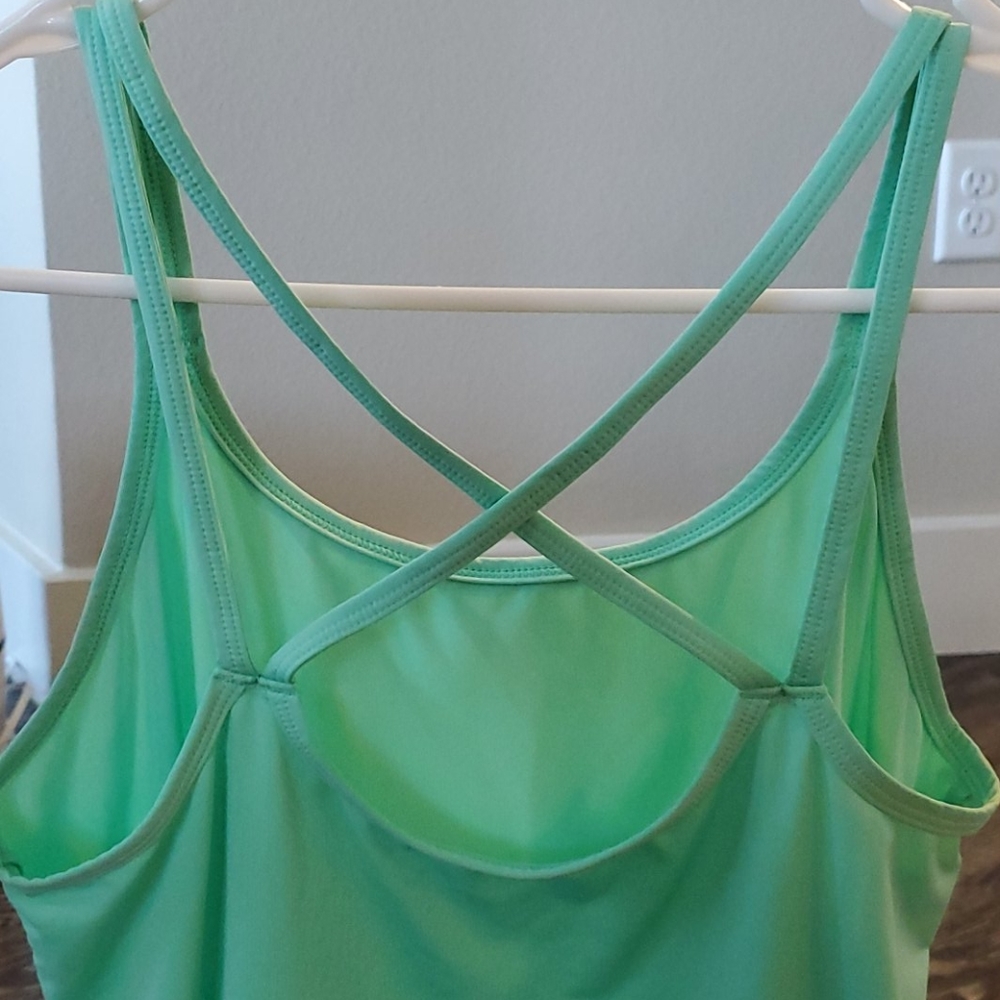 Mint Fabletics Spaghetti Cross Strap Tank